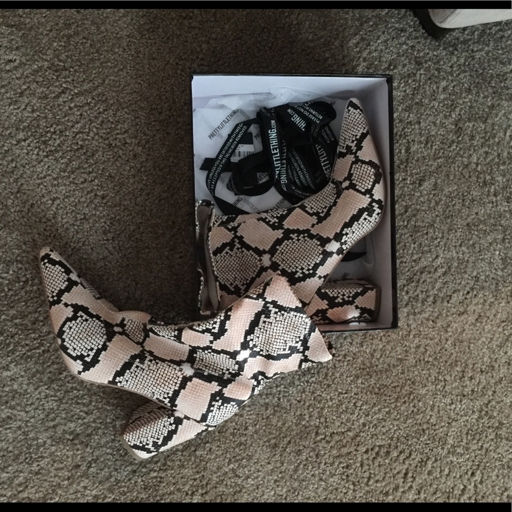 Faux Snakeskin booties